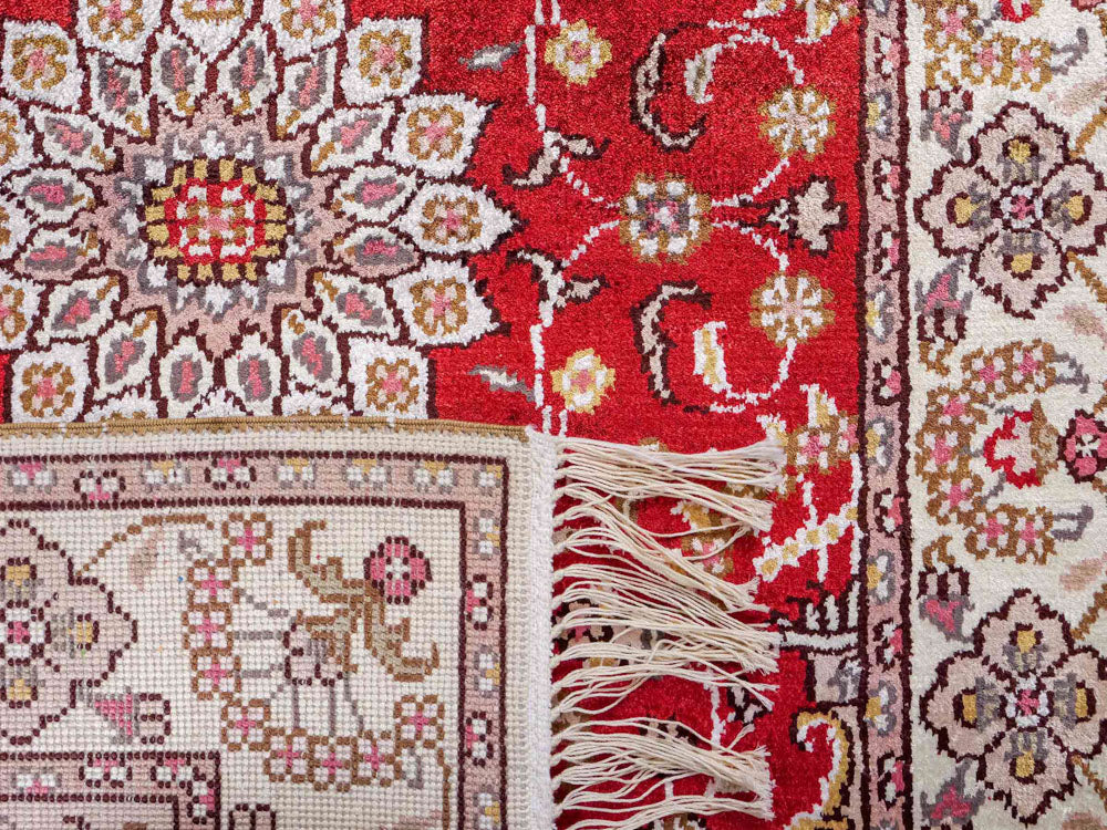 Seidenteppich - China Seide - 92 x 60 cm - rot