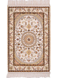 Seidenteppich - China Seide - 88 x 59 cm - beige