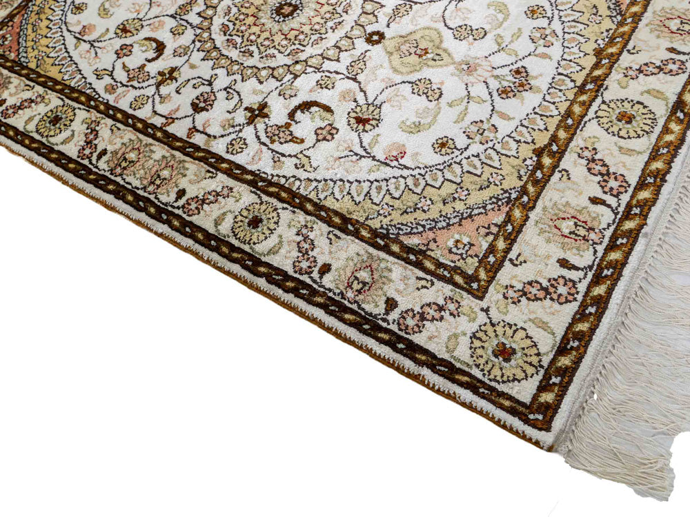 Seidenteppich - China Seide - 88 x 59 cm - beige
