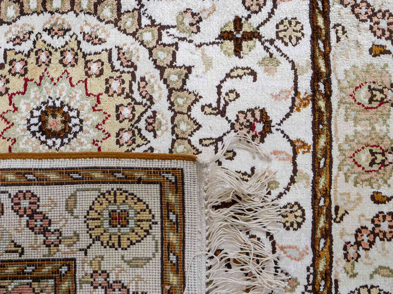 Seidenteppich - China Seide - 88 x 59 cm - beige