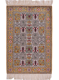 Seidenteppich - China Seide - 93 x 63 cm - mehrfarbig