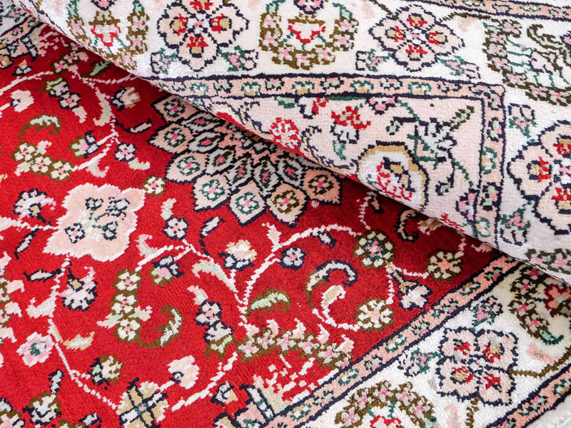 Seidenteppich - China Seide - 89 x 62 cm - rot