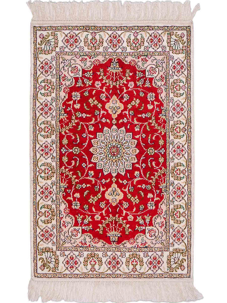 Seidenteppich - China Seide - 89 x 62 cm - rot