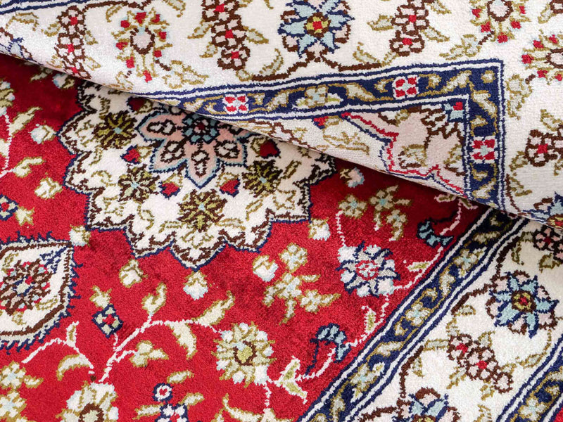 Seidenteppich - China Seide - 92 x 60 cm - rot