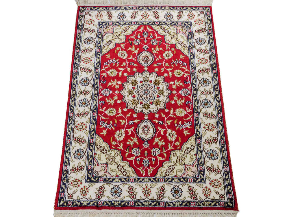 Seidenteppich - China Seide - 92 x 60 cm - rot