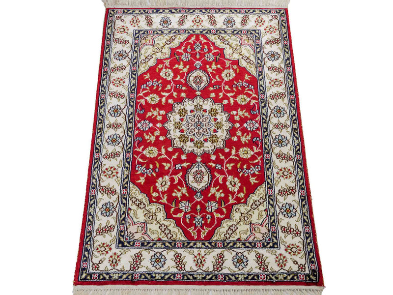 Seidenteppich - China Seide - 92 x 60 cm - rot