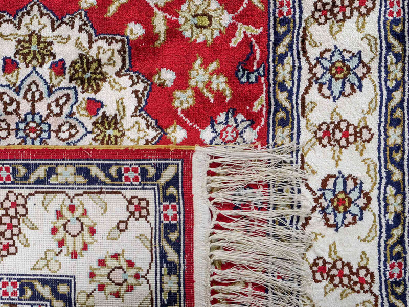 Seidenteppich - China Seide - 92 x 60 cm - rot