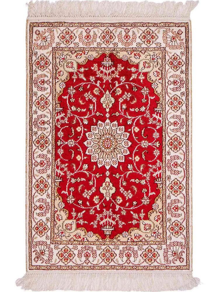Seidenteppich - China Seide - 89 x 62 cm - rot