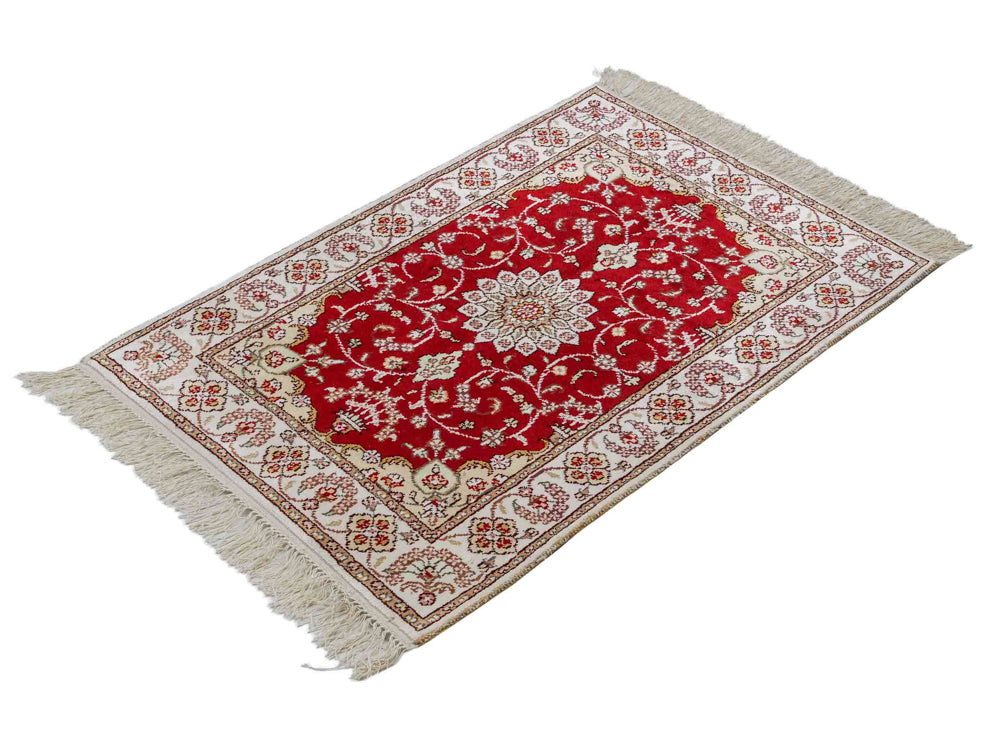 Seidenteppich - China Seide - 89 x 62 cm - rot