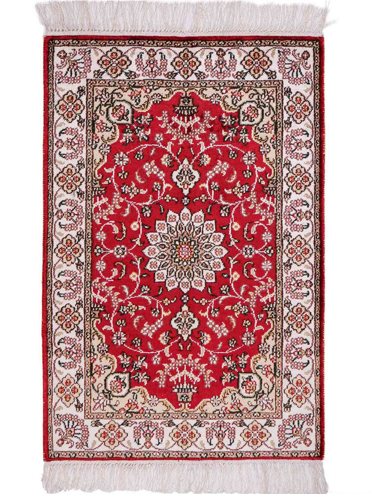 Seidenteppich - China Seide - 91 x 62 cm - rot