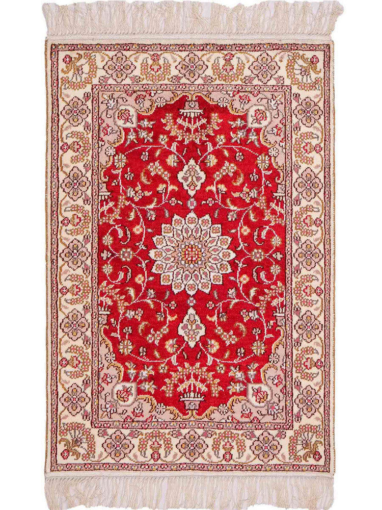 Seidenteppich - China Seide - 91 x 60 cm - rot