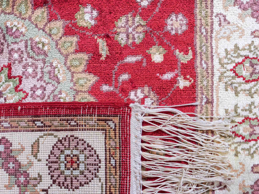 Seidenteppich - China Seide - 90 x 59 cm - rot