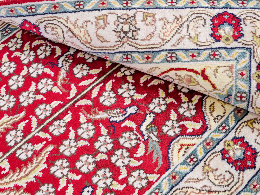 Seidenteppich - China Seide - 86 x 58 cm - hellrot