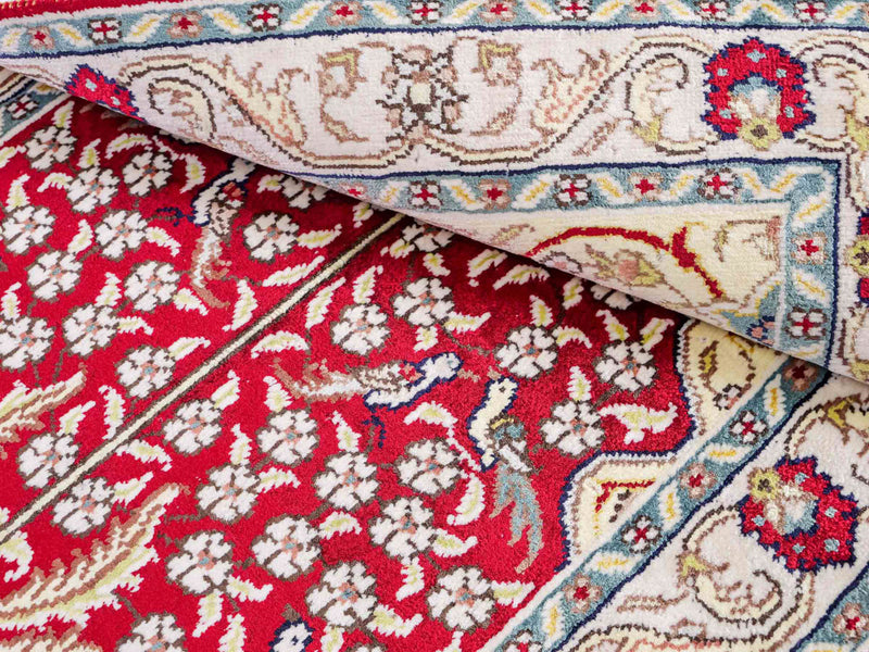 Seidenteppich - China Seide - 86 x 58 cm - hellrot