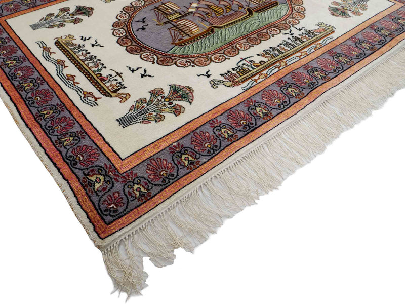 Seidenteppich - China Seide - 123 x 91 cm - beige