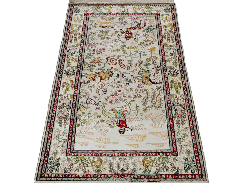 Seidenteppich - China Seide - 150 x 88 cm - beige