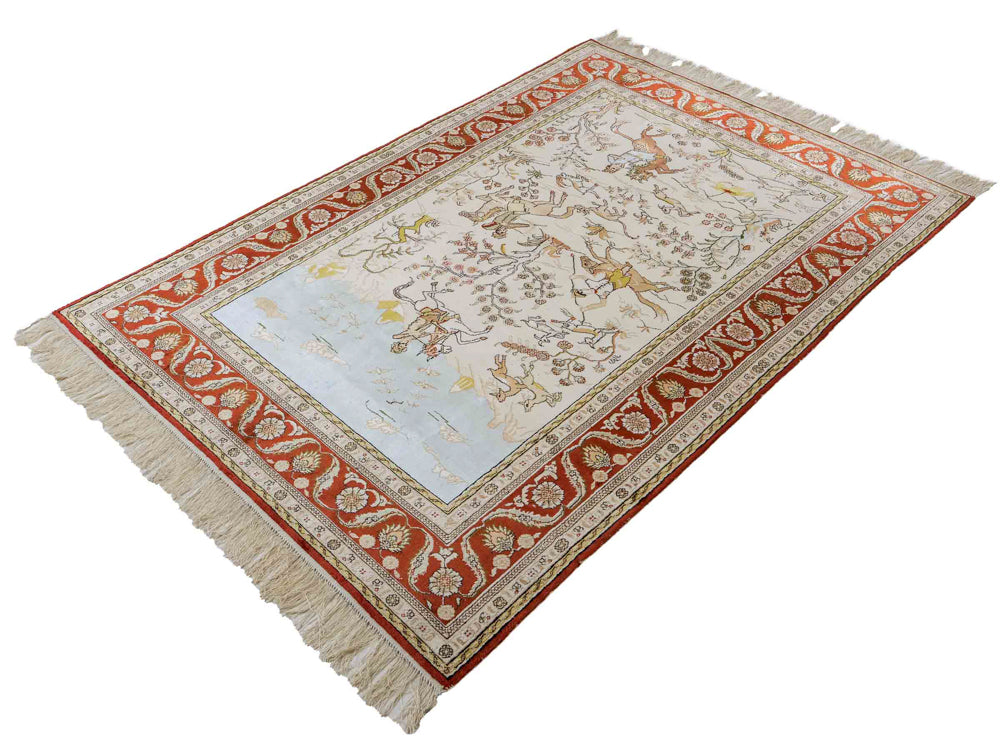 Seidenteppich - China Seide - 178 x 123 cm - beige