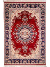 Seidenteppich - China Seide - 186 x 121 cm - rot