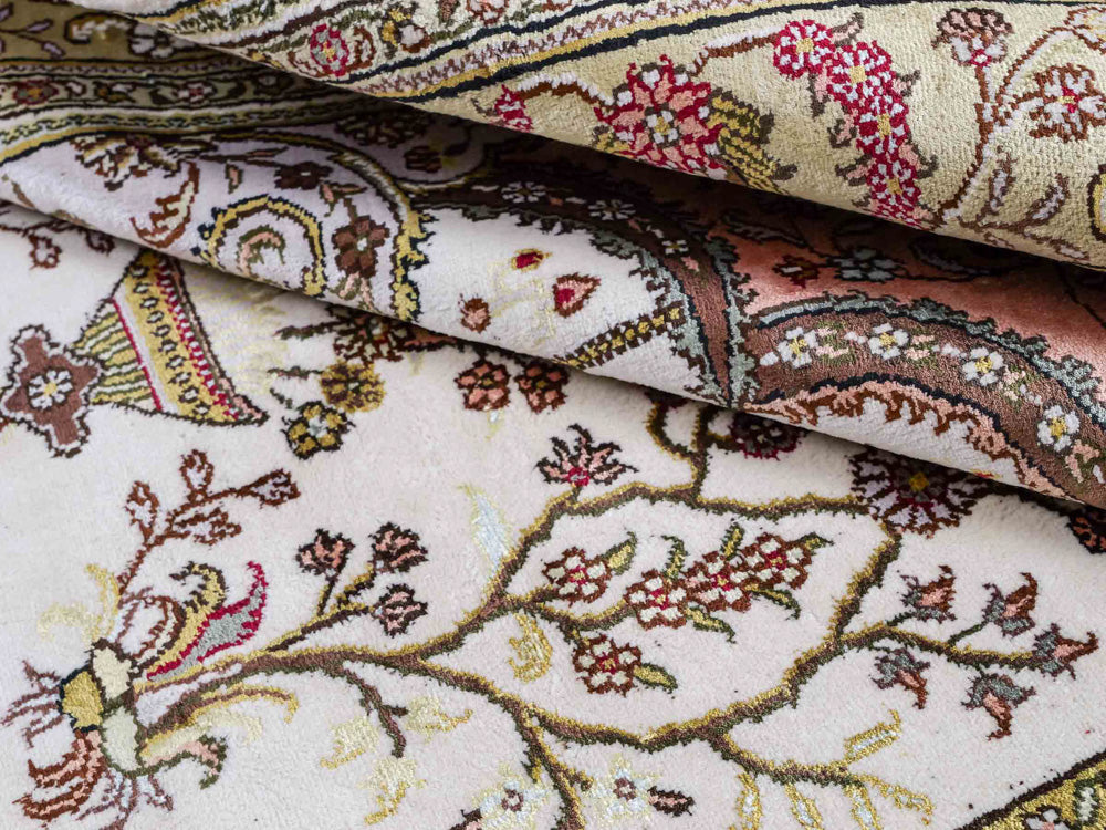 Seidenteppich - China Seide - 179 x 124 cm - beige