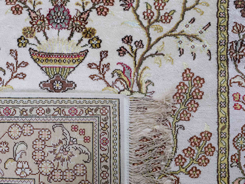 Seidenteppich - China Seide - 179 x 124 cm - beige