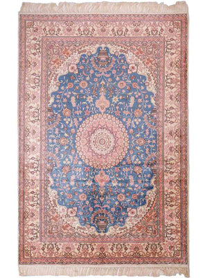 Seidenteppich - China Seide - 192 x 123 cm - blau