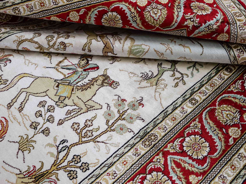 Seidenteppich - China Seide - 183 x 124 cm - beige