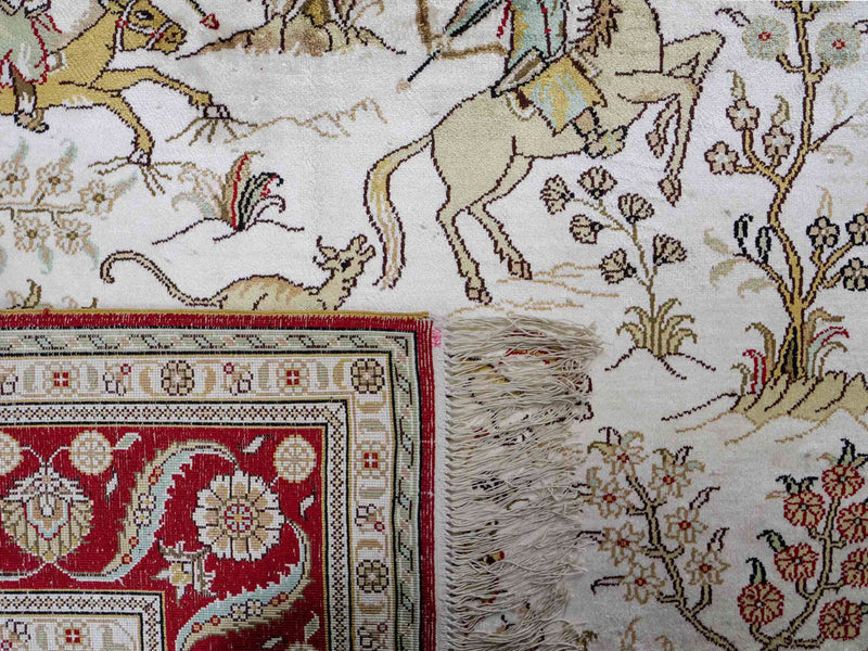 Seidenteppich - China Seide - 183 x 124 cm - beige