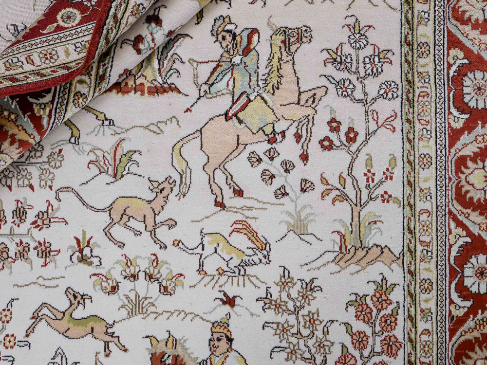 Seidenteppich - China Seide - 193 x 121 cm - beige