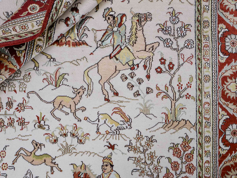 Seidenteppich - China Seide - 193 x 121 cm - beige