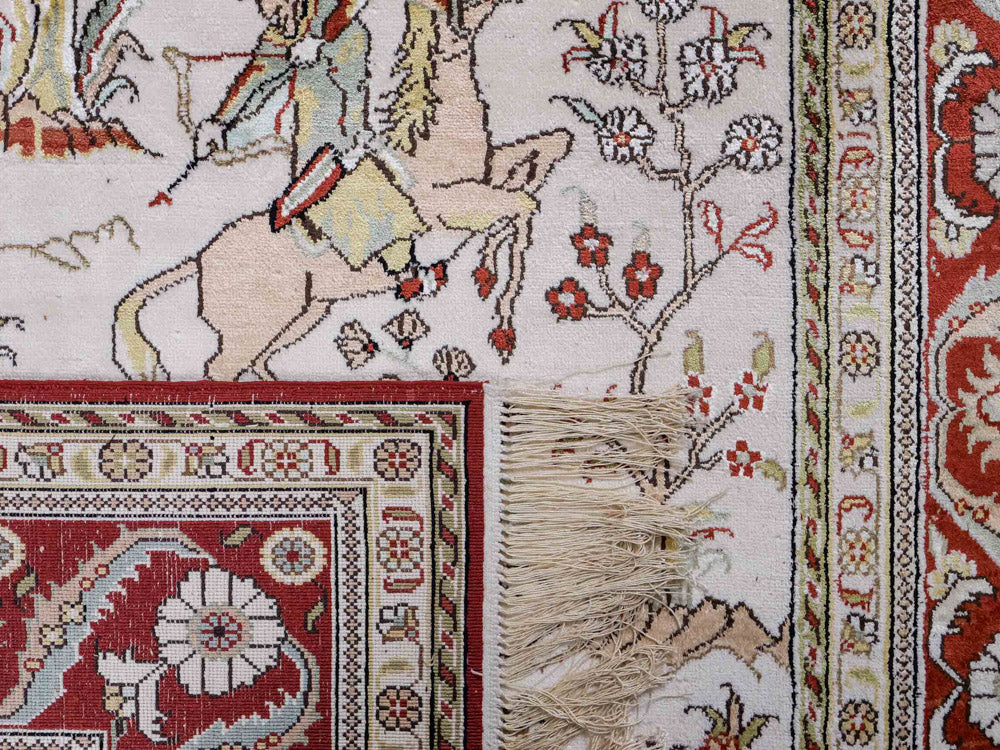 Seidenteppich - China Seide - 193 x 121 cm - beige