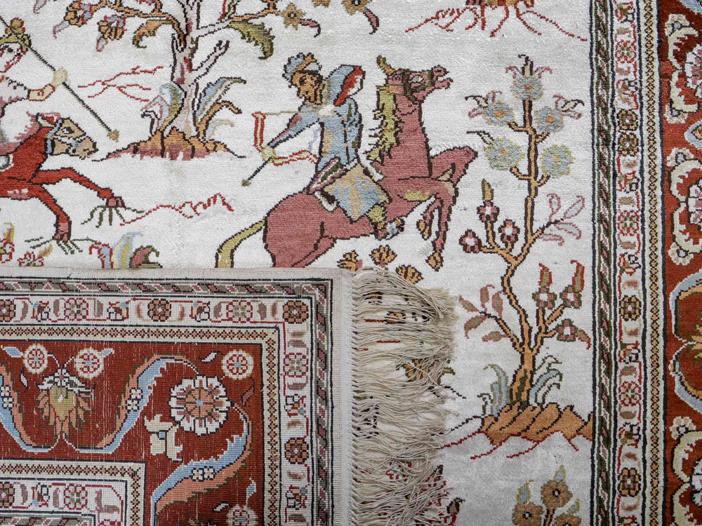 Seidenteppich - China Seide - 184 x 125 cm - beige