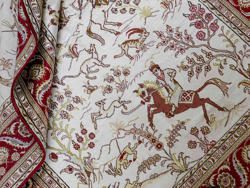 Seidenteppich - China Seide - 185 x 124 cm - beige