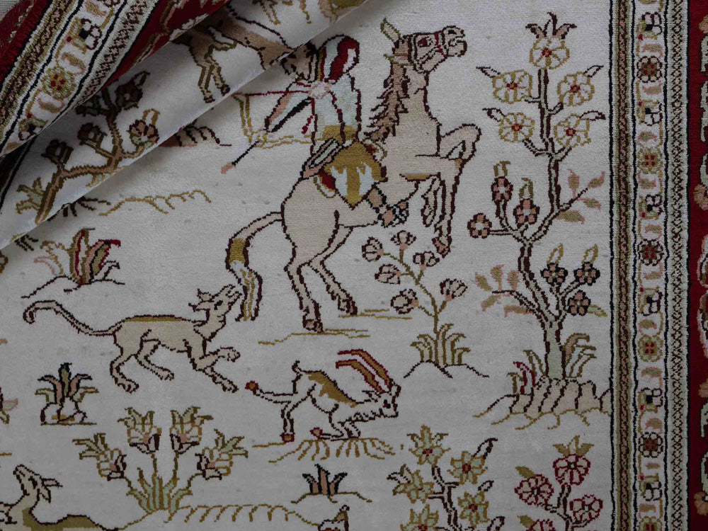 Seidenteppich - China Seide - 183 x 126 cm - beige