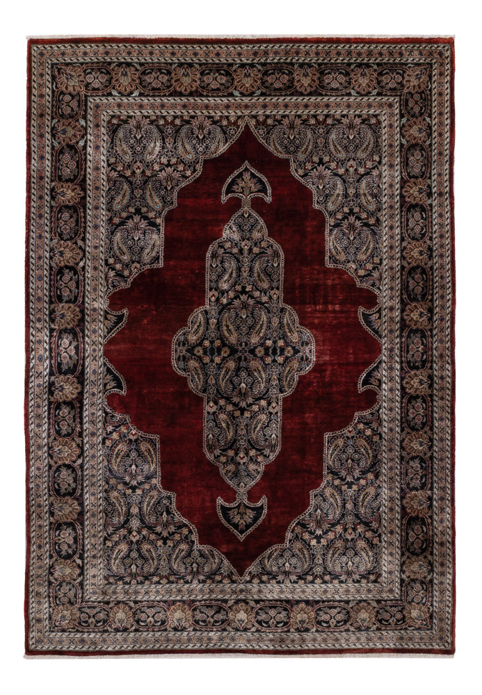 Seidenteppich - Kayseri - 187 x 123 cm - dunkelrot