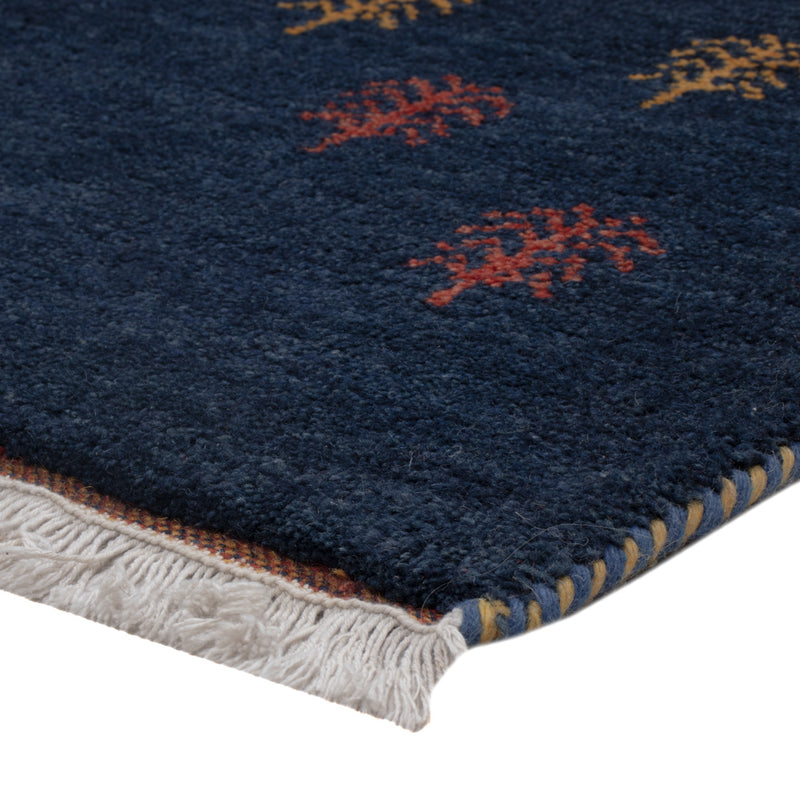 Gabbeh Teppich - Perser - 186 x 124 cm - dunkelblau