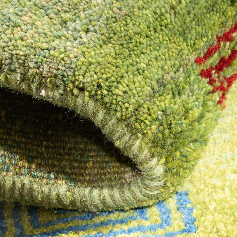 Gabbeh Teppich - Perser - 88 x 57 cm - grün
