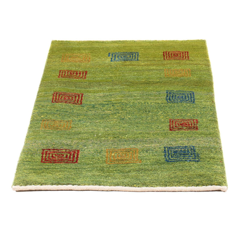 Gabbeh Teppich - Perser - 88 x 57 cm - grün