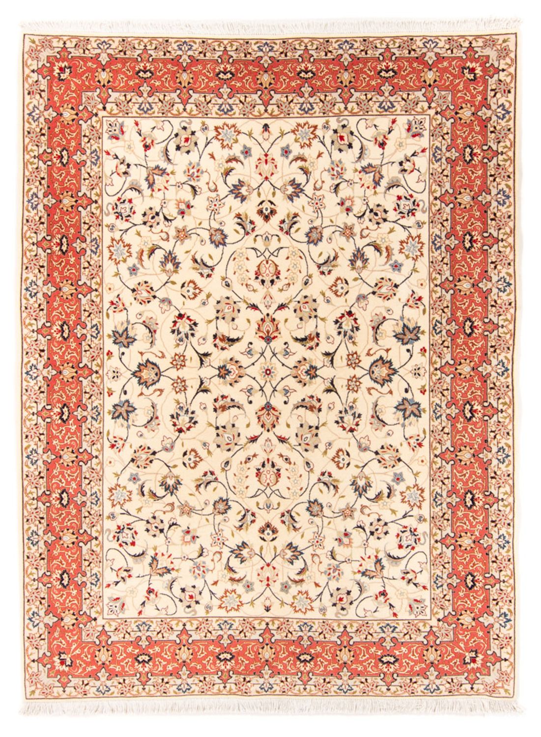 Perserteppich - Täbriz - Royal - 210 x 154 cm - creme