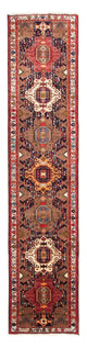 Läufer Perser - Nomadic - 385 x 85 cm - dunkelblau