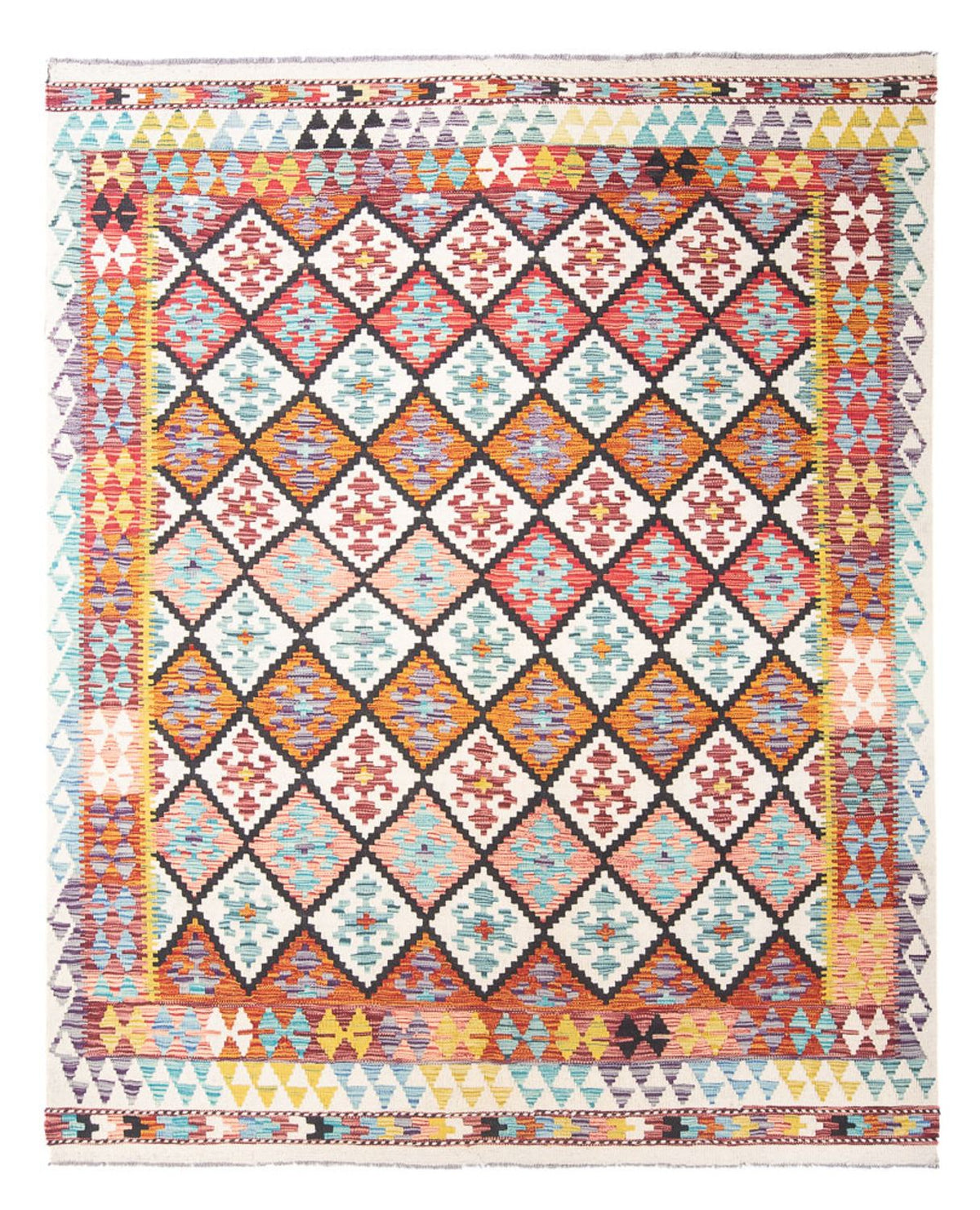 Kelim Teppich - Splash - 239 x 200 cm - mehrfarbig