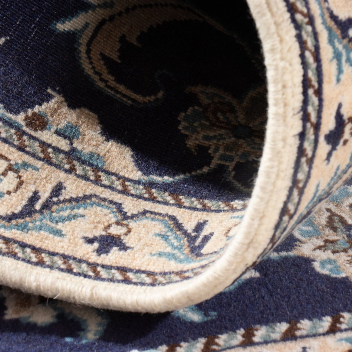 Perserteppich - Nain - 137 x 71 cm - dunkelblau