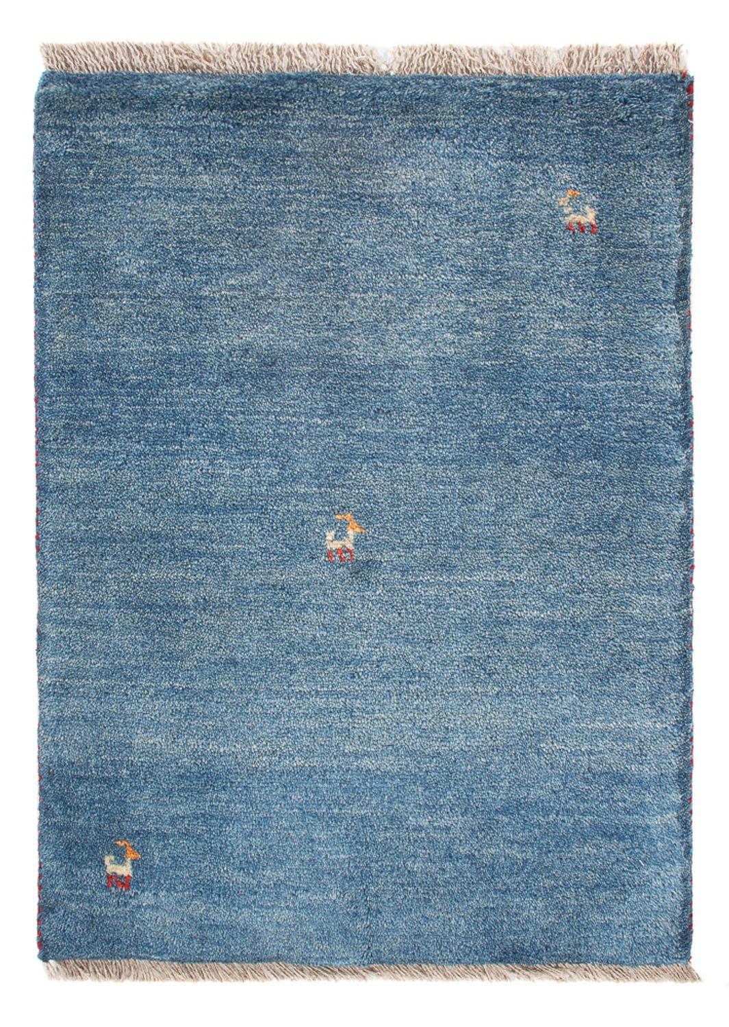 Gabbeh Teppich - Perser - 84 x 60 cm - seeblau