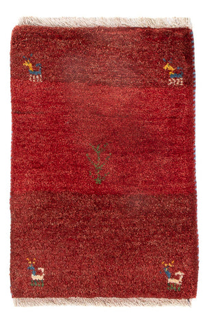 Gabbeh Teppich - Perser - 60 x 40 cm - bordeauxrot