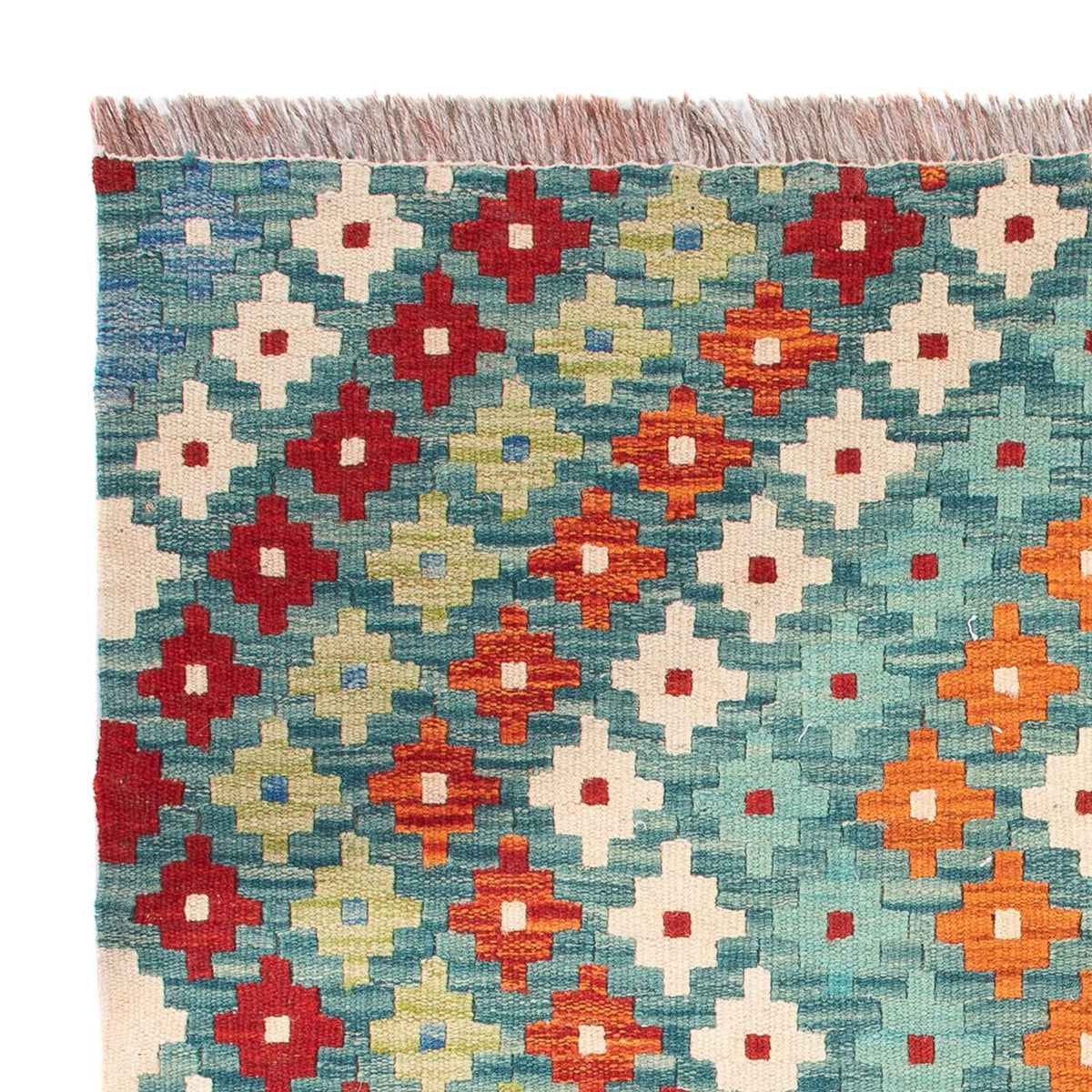 Kelim Teppich - Splash quadratisch  - 88 x 90 cm - mehrfarbig