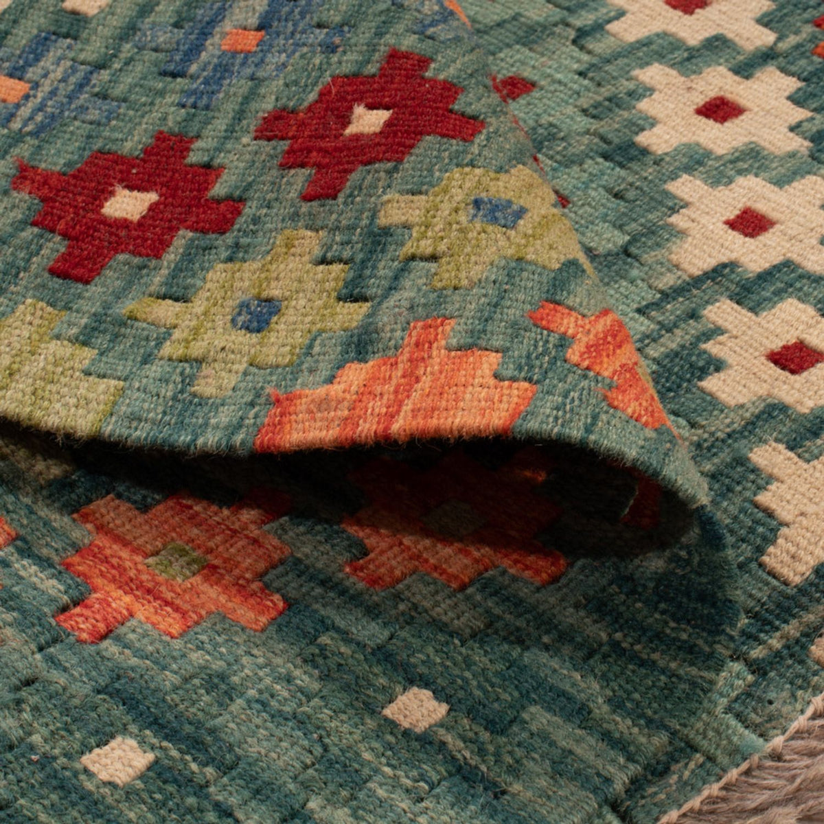 Kelim Teppich - Splash - 90 x 88 cm - mehrfarbig