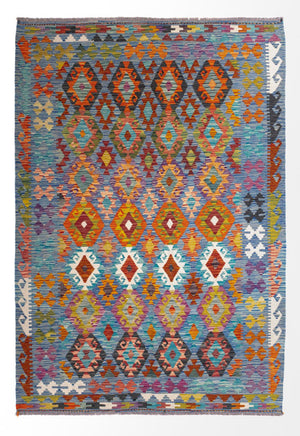 Kelim Teppich - Splash - 241 x 175 cm - mehrfarbig