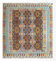 Kelim Teppich - Splash quadratisch  - 207 x 203 cm - mehrfarbig