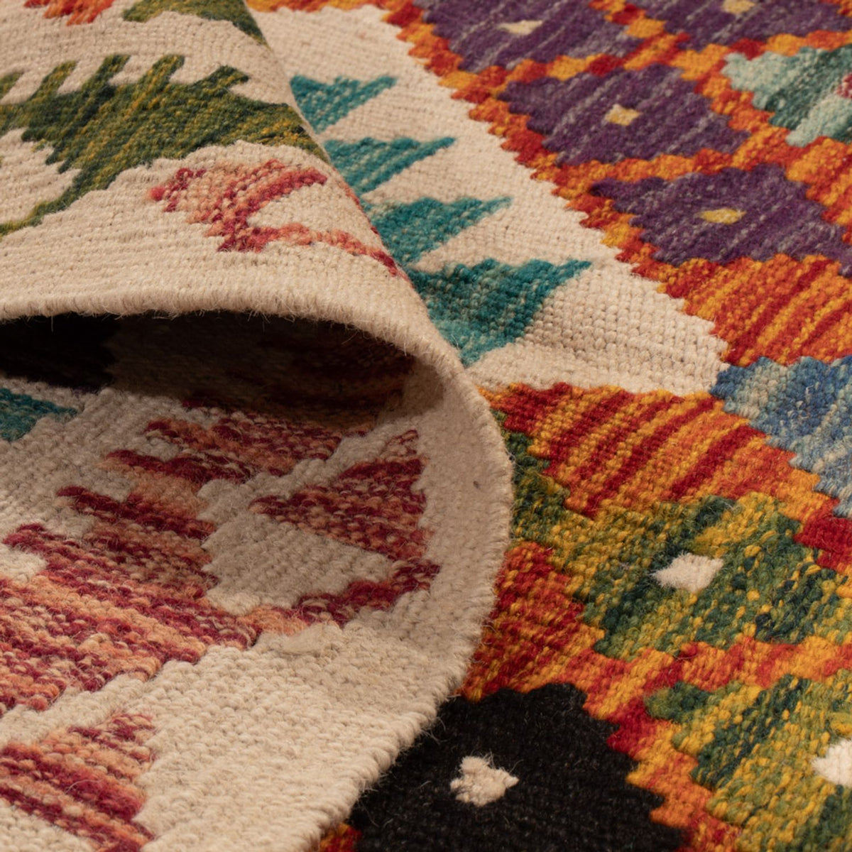 Kelim Teppich - Splash - 196 x 150 cm - mehrfarbig