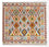 Kelim Teppich - Splash quadratisch  - 154 x 143 cm - mehrfarbig
