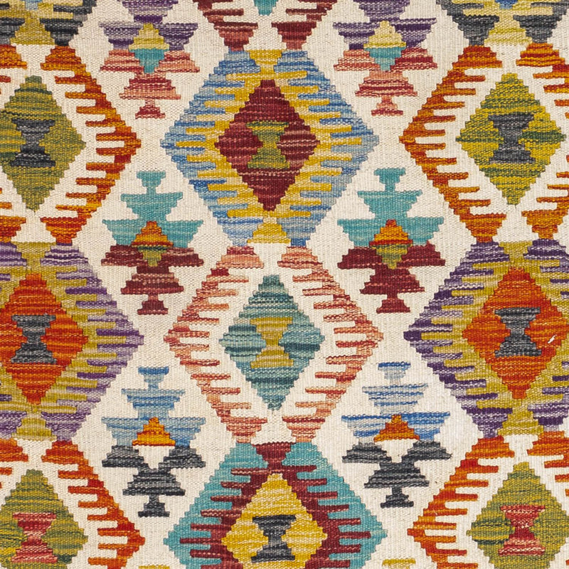 Kelim Teppich - Splash quadratisch  - 154 x 143 cm - mehrfarbig